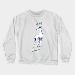 Curious Deer (blue) Crewneck Sweatshirt